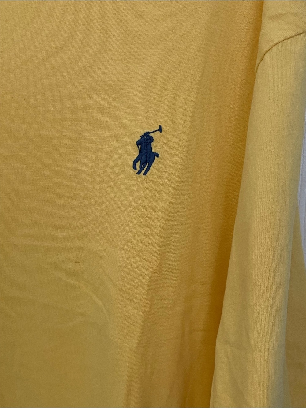 Polo by Ralph Lauren Yellow Short-Sleeve Crewneck T-Shirt with Navy Pony 2XLT - Picture 2 of 8